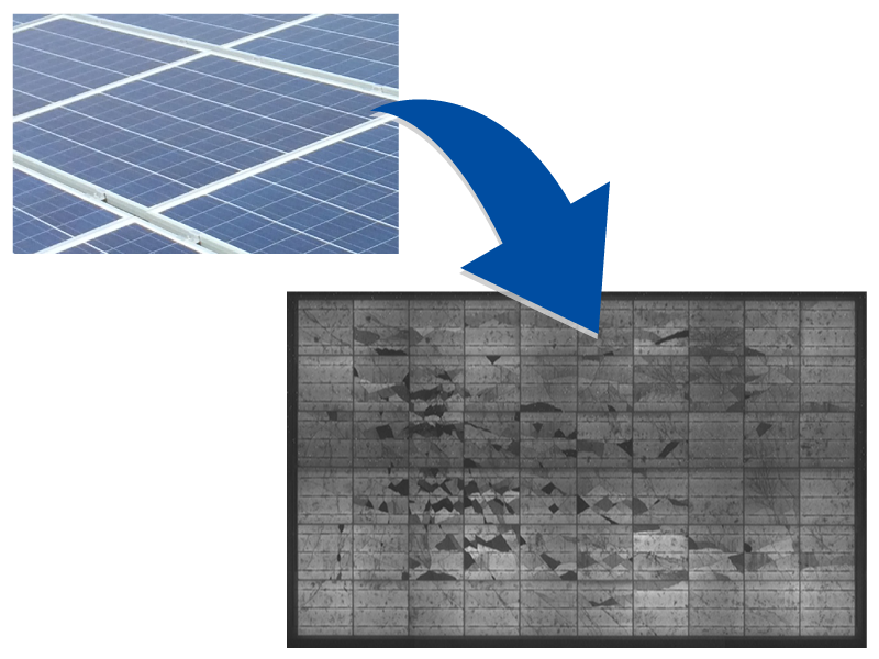 EL tester (or crystalline solar cell modules)