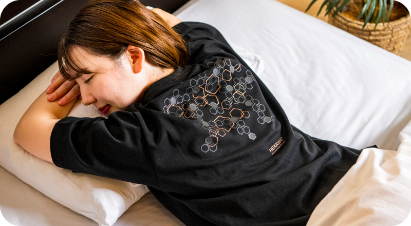 就寝中など、長時間の着用でも快適にご使用いただけます。